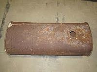 rusted old gas tank to be repaired by Prairie Radiator
